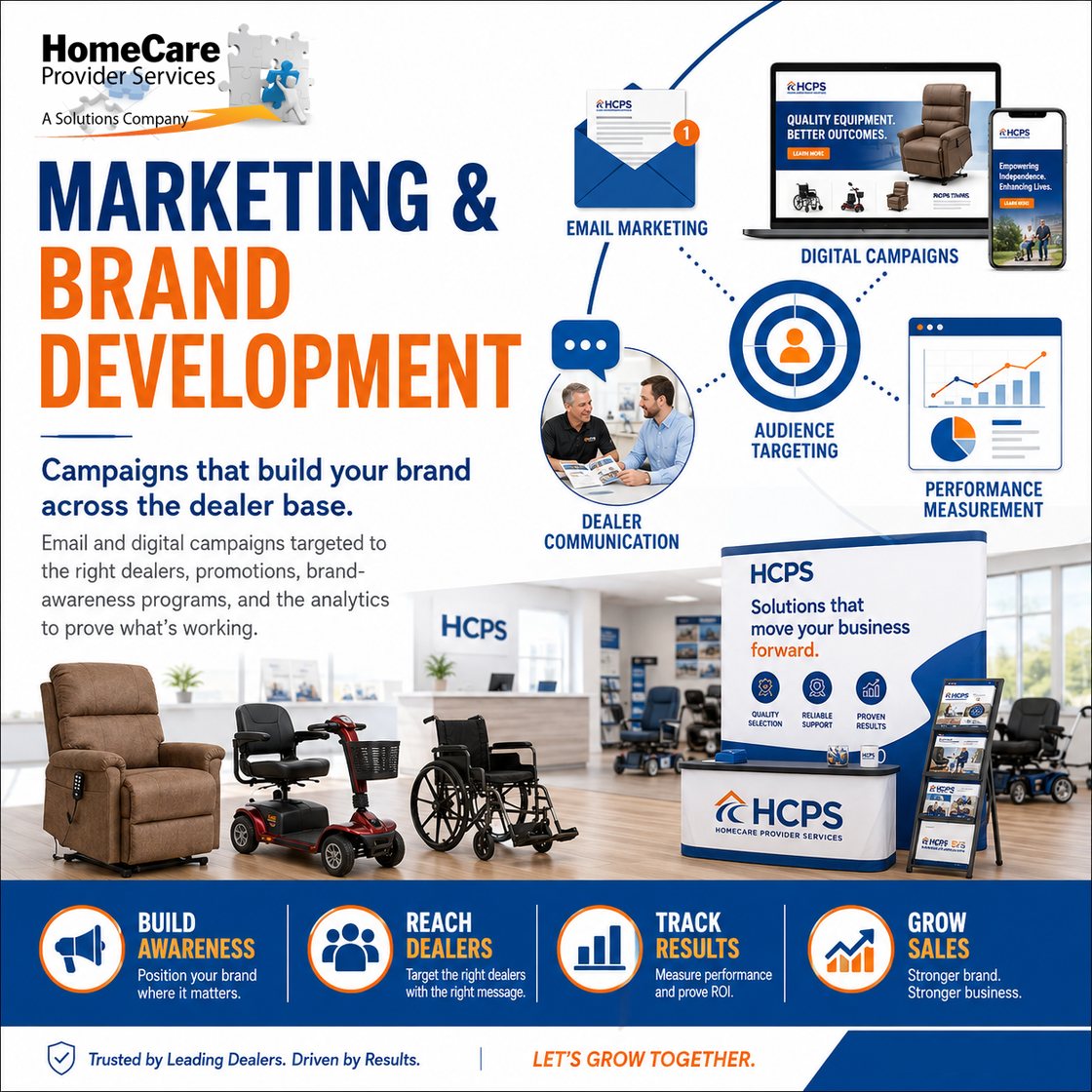 Marketing & Brand Development — HCPS campaigns building a manufacturer brand across the dealer base