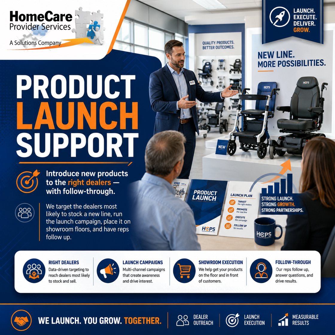 Product Launch Support — HCPS introducing a new product line to targeted dealers